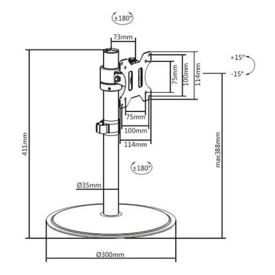 Brateck Επιτραπέζια Βάση 17-32" LDT40-T01