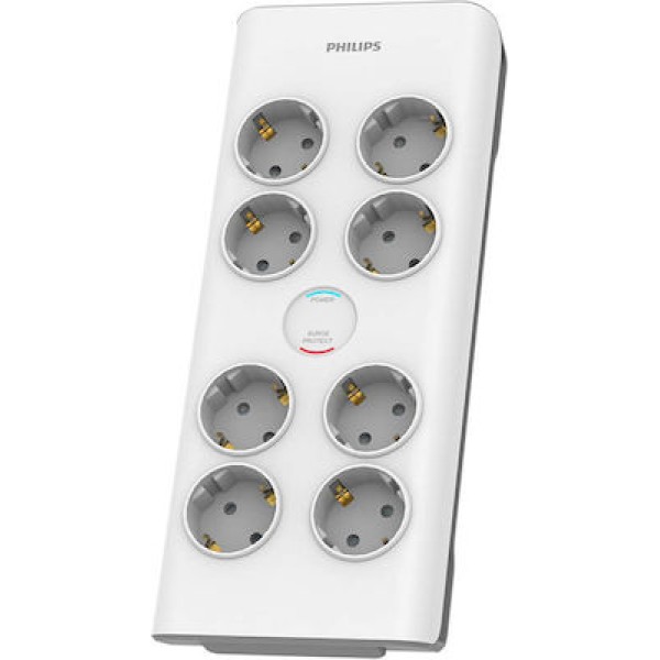 Philips SPN7080WA/39 Πολύπριζο Ασφαλείας 8 Θέσεων White